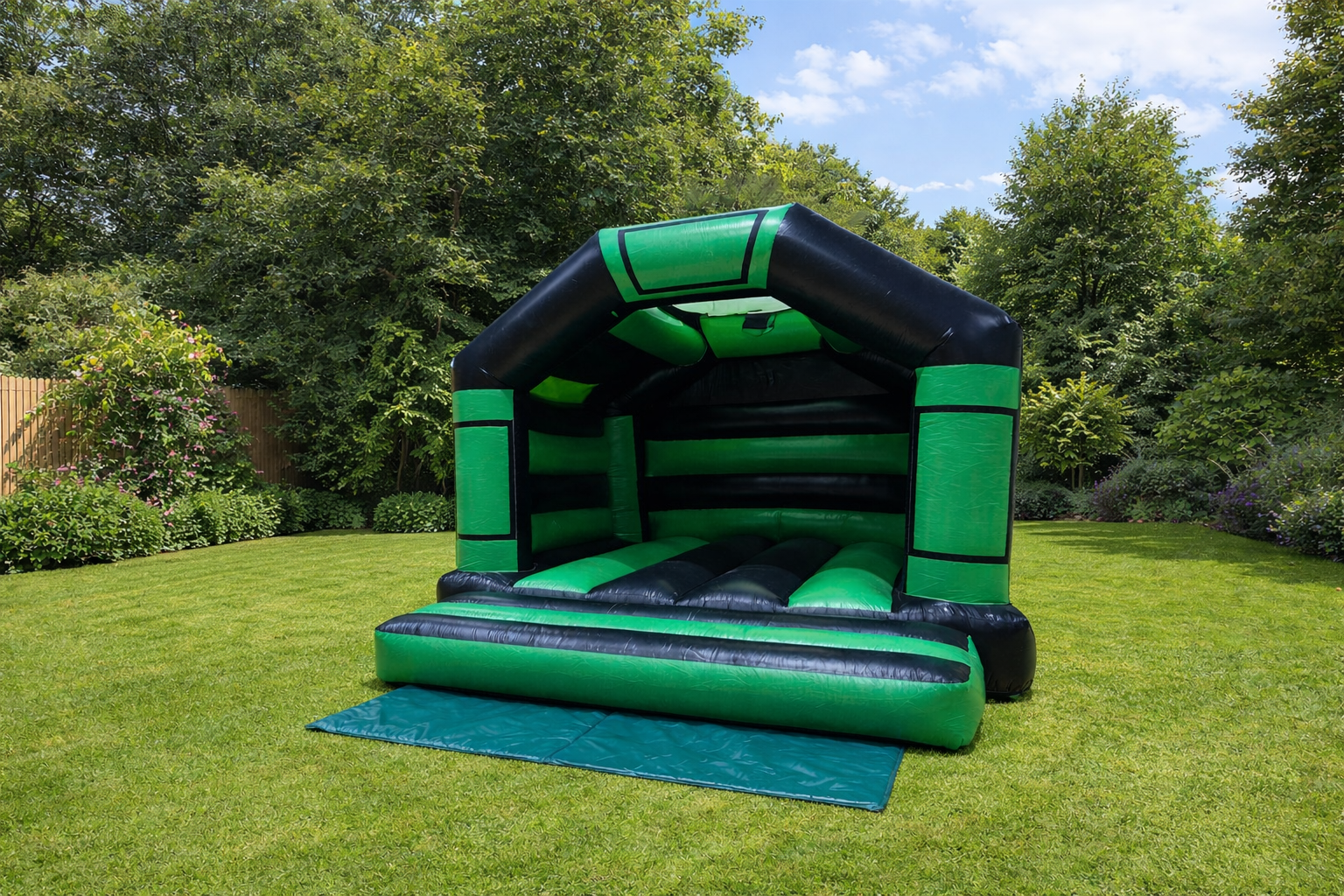 Green Black Bounce Castle